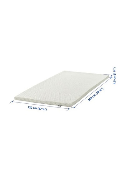 Ikea Nordberget Tek Kişilik Yatak Pedi, Beyaz, 120x200 Cm