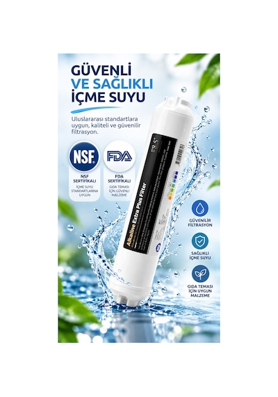 Car-fil Alkali Extra Plus Ph Filtre Mineral Takviyeli Alkali Su Arıtma Filtresi