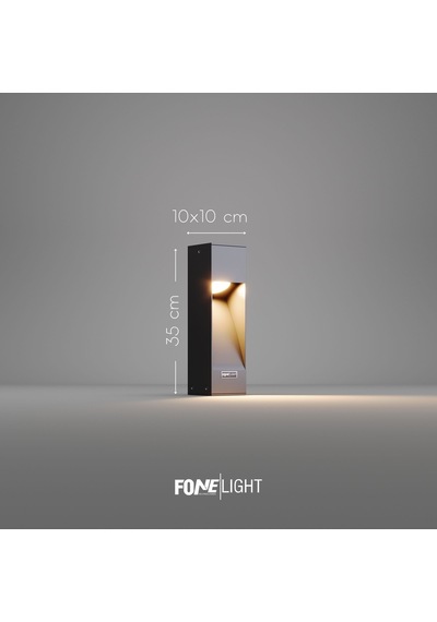 FoneLight Luzerra 35 cm LED Bahçe Set Üstü Aydınlatma Antrasit Alüminyum IP65 Peyzaj Yürüyüş Yolu Bahçe Lambası 3000K