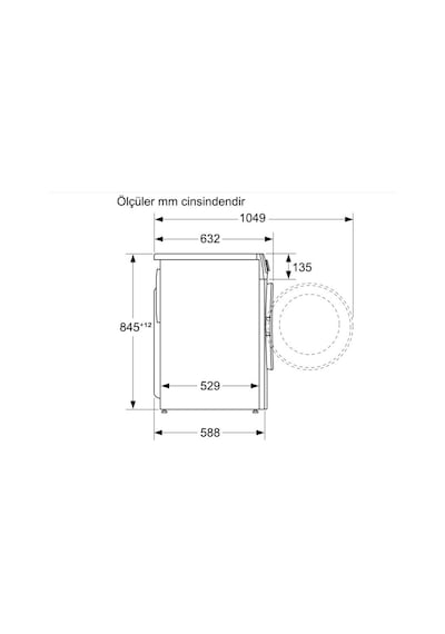 Bosch WGA244X0TR 1400 Devir 9 KG Çamaşır Makinesi