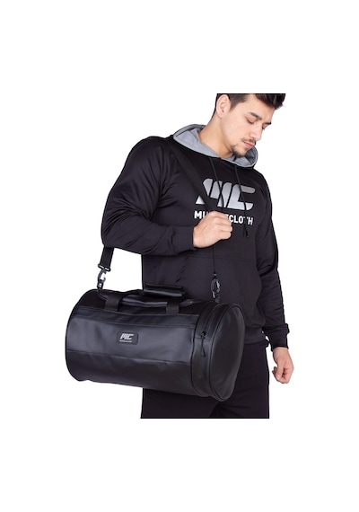 Musclecloth Elite Duffel Bag Silindir Spor Çanta Siyah-Standart