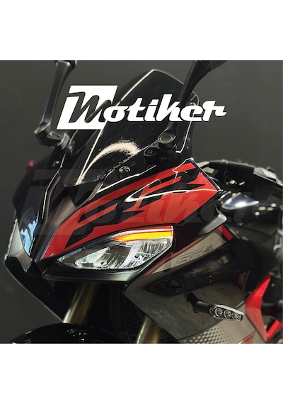 Rks Qj Srk125r Far Üstü Kaş Tasarım Kırmızı Şeffaf Sticker Etiket