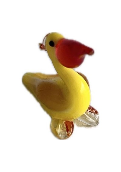 El Yapımı Mini Murano Cam Ördek Biblo A151-08