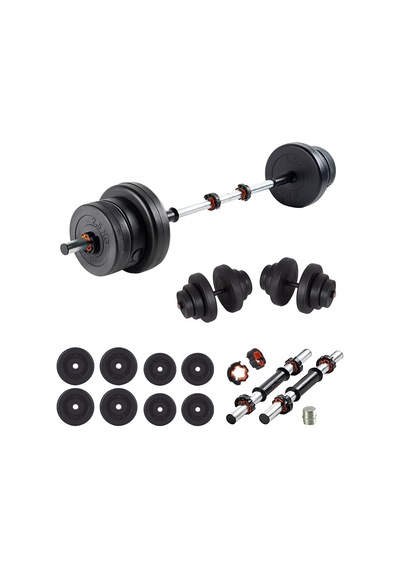 Ayrex Spor 32 Kg Multifonksiyonel Halter Seti Ve Dambıl Seti Ağırlık Fitness Seti