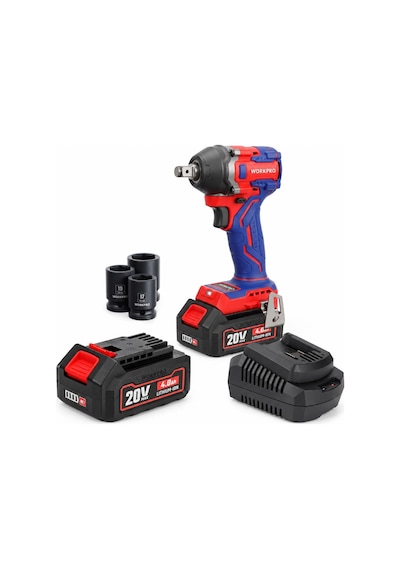 Workpro Wp390228 20volt 4.0ah. Li-ion 1/2 360nm Çift Akü Kömürsüz Profesyonel Şarjlı Somun Sıkma