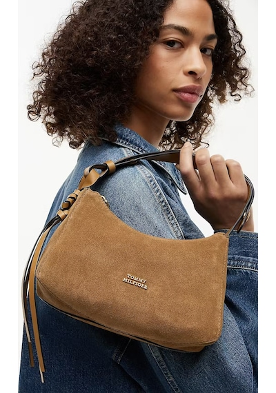 Tommy Hilfiger Kadın Deri Omuz Çantası-aw0aw18823 Turuncu