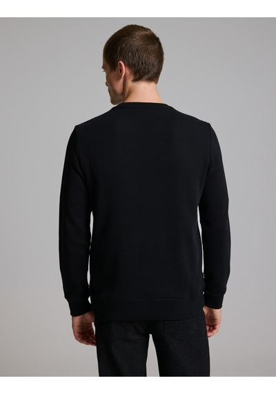 Pierre Cardin Siyah Regular Fit %100 Pamuk Bisiklet Yaka Sweatshirt 50331600-vr046