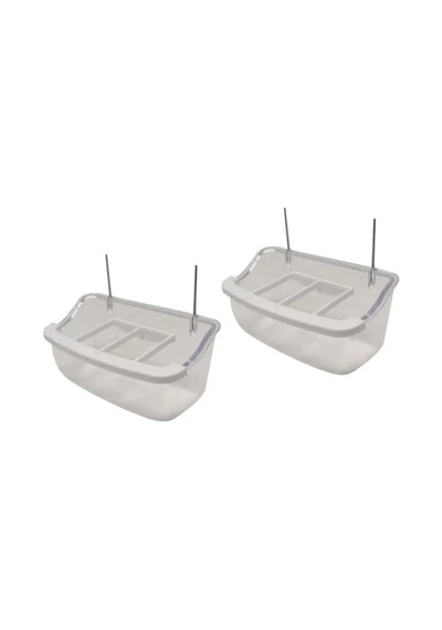 Şeffaf Kuş Yemliği - Tel Askılı, 10 Cm - 2 Adet