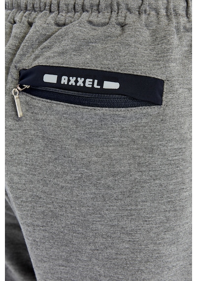 Axxel Erkek Gri Arka Cep Fermuarlı Eşofman Alt-p340 Gri