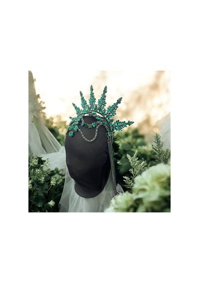 Yeşil Alınlıklı Gelin,kına,nişan,söz,after,bride,party Taç Yeşil - 694987713 Yeşil