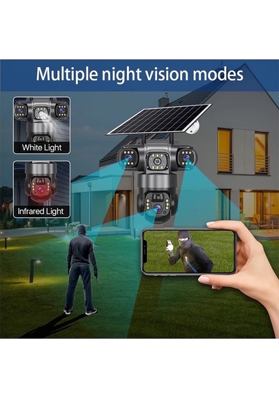 O-kam 6060 6 Mp Solar Güneş Enerjili Gece Görüşlü Ip Güvenlik Kamerası