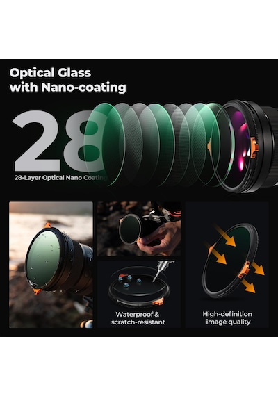 K&f Concept 82mm True Color Nano-x Serisi Cpl - Nd2-32 1-5 Stops