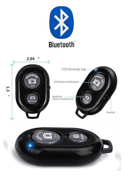 3 Renkli Led Ring Light 26 Cm 10 İnç Bluetooth Kumandalı 2.1m Tripot Youtube Tiktok Make Up Çekim Işığı Siyah