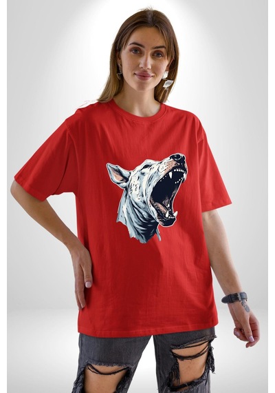 Bull Terier Köpek Havlama Pamuklu Bisiklet Yaka Unisex Oversize Boyfriend Dijital Baskılı Kırmızı T-shirt Kırmızı Bull Terier Köpek Havlama Pamuklu Bisiklet Yaka Unisex Oversize Boyfriend Dijital Baskılı Kırmızı T-shirt Kırmızı