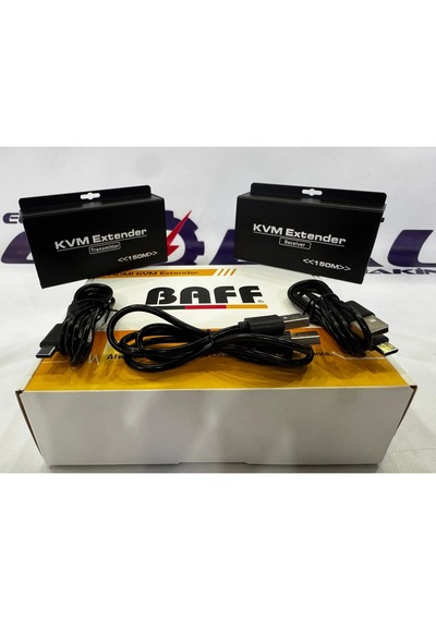 Baff HE-150 2k Kvm Hdmı Extender 150 Metre Tek Cat6 Kablo İle 1080p Mesafe Uzatıcı