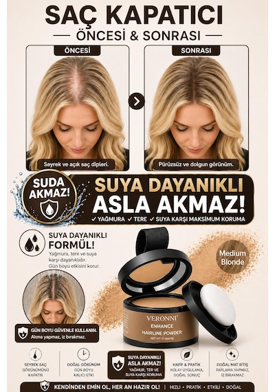 Blue Skin Care Yeni Nesil Kapatıcı ve Saç Dolgunlaştırıcı Orta Sarı
