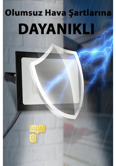 Led Projektör 100 W Gün Işığı İp 66 Su-toz Geçirmez 7200 Lm Smd Led Yüksek Işık 1 Adet