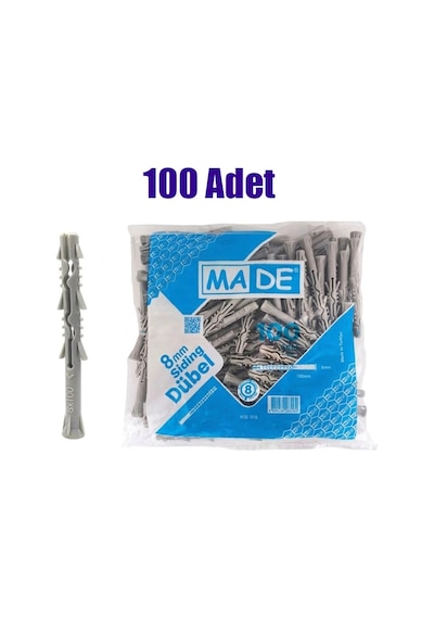 Made 8mm Siding Dübel 100 Adet, Mantoloma Dübeli