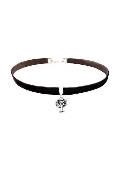 Siyah Renk Kadife Kadın Choker Kolye Renkli