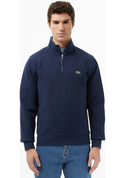 Lacoste Men's Classic Fit Neck Zip Sweatshirt Yarım Fermuarlı Yüksek Yaka Pamuklu Sweatshirt Lacivert Lacoste Men's Classic Fit Neck Zip Sweatshirt Yarım Fermuarlı Yüksek Yaka Pamuklu Sweatshirt Lacivert