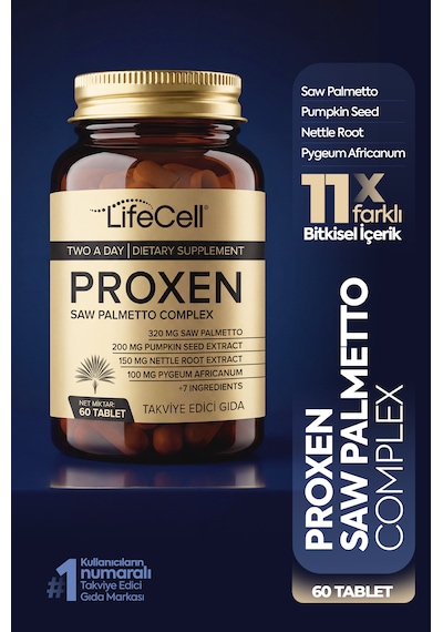 Proxen Saw Palmetto Complex Cüce Palmiye, Bal Kabağı Ve Beta Glukan İçeren Takviye Edici Gıda