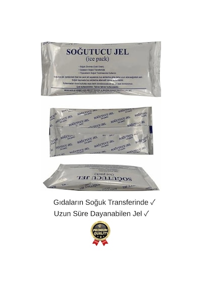 Premium Güvenli Dayanıklı Malzeme Yolculuk Seyahat Yiyecek Soğutucu Jel Poşet Buz Aküsü 480gr 5 Adet Çok Renkli