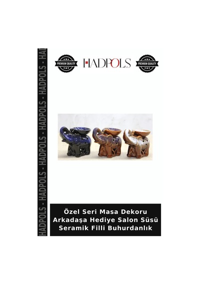 Özel Seri Masa Dekoru Arkadaşa Hediye Salon Süsü Seramik Filli Buhurdanlık Çok Renkli