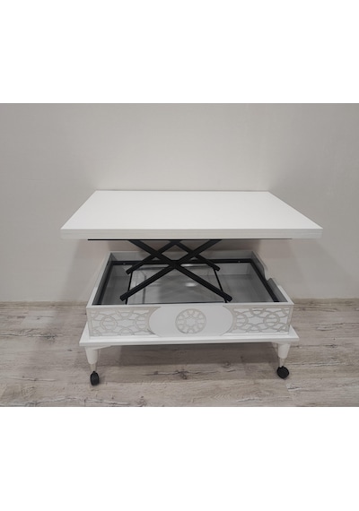 Aras 5 Kademeli Tekerlekli Akıllı Sihirli Orta Sehpa 60x90 Aras 5 Kademeli Tekerlekli Akıllı Sihirli Orta Sehpa 60x90