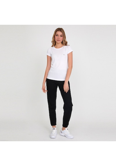 Slazenger RELAX IN Kadın Slim Fit Beyaz Tişört