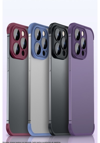 Apple Uyumlu iPhone 12 Pro Kılıf 2 Parçalı Alt Üst Kamera Lens Korumalı Sert Silikon Kapak