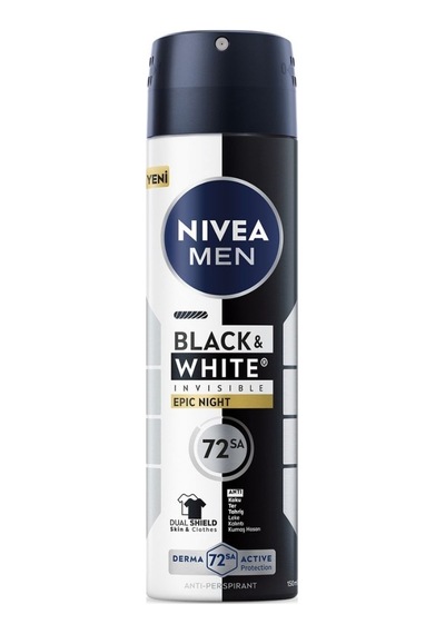 5 Adet Nivea Men Sprey Deodorant Black & White Invisible Epic 150 Ml