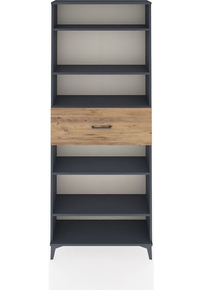 Arges Dolap 5 Raflı Tek Çekmeceli 88x30x221 Antrasit-çam Antrasit