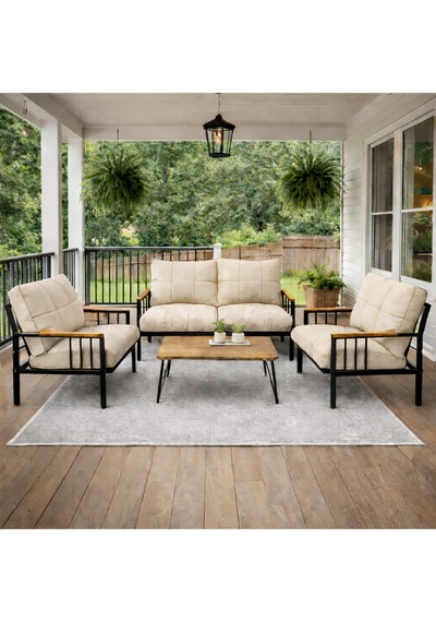 Ard & Garden Milas 211 Sehpalı Krem Fermuarlı Bahçe Balkon Takımı, Cafe, Salon - Metal Kanepe Koltuk Takımı Krem Ard & Garden Milas 211 Sehpalı Krem Fermuarlı Bahçe Balkon Takımı, Cafe, Salon - Metal Kanepe Koltuk Takımı Krem