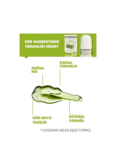 Zederma Doğal Roll-on Deodorant Bergamot
