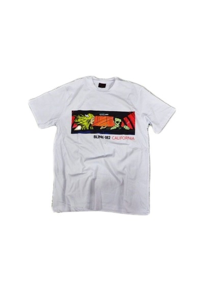Stoned&Fame Erkek Beyaz Blink Baskılı T-shirt Beyaz