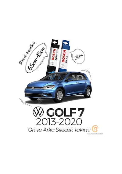 Bosch Aerotwin Volkswagen Golf 7 2013-2017 Ön - Arka Silecek  Seti