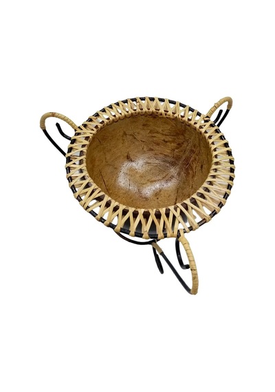 Hindistan Cevizi Şekerlik Spiral Coconut Metal Ayaklı Coconat Kase No 1