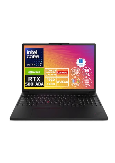 Lenovo ThinkPad P16S Gen 3 21KS0000TX Ultra-7 155H 16 GB 512 GB SSD RTX500 Ada16" W11P Dizüstü Bilgisayar
