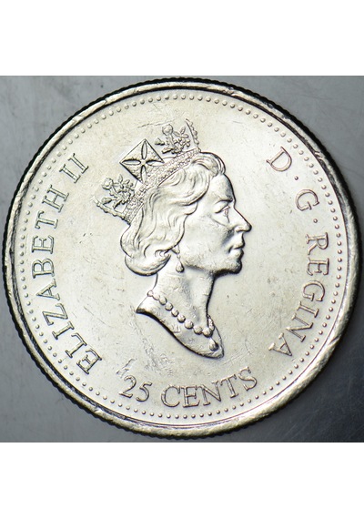 Kanada 25 Cent 2000 Hatıra-yaratıcılık-üçüncü Milenyuma Giriş. Çilaltı.