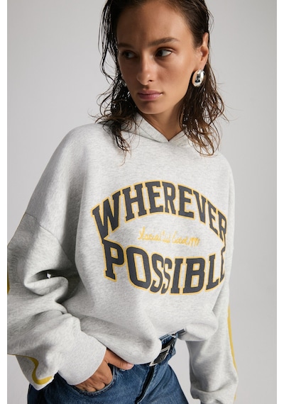 Grımelange Possıbılıty Kadın Nakışlı Baskılı Kapüşonlu Grimelanj Sweatshirt