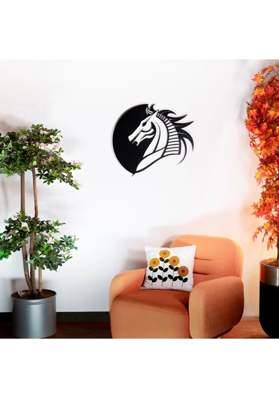 Güçlü Mustang Atı Metal Duvar Tablosu