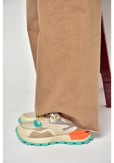 Fox Shoess312214109 Bej Kalın Tabanlı Spor Ayakkabı Sneakers Bej