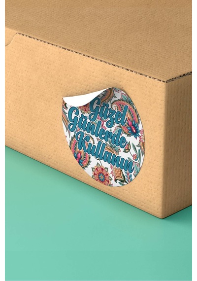 Çiçekli Güzel Günlerde Kullanın Sticker 3x3cm St2168 Çok Renkli