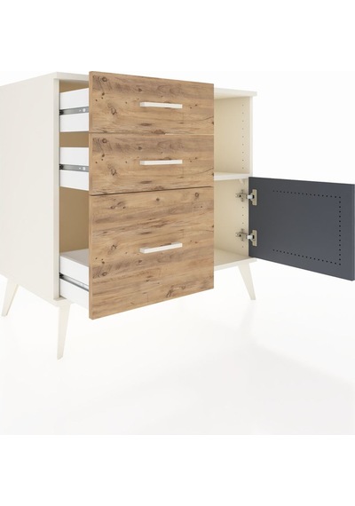 Hyperion Şifonyer Tek Raflı 3 Çekmeceli Tek Kapaklı 88x44x80 Aytaşı-antrasit/çam Antrasit/çam Hyperion Şifonyer Tek Raflı 3 Çekmeceli Tek Kapaklı 88x44x80 Aytaşı-antrasit/çam Antrasit/çam