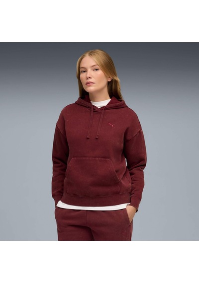 Puma Essentıals Elevated Kadın Geniş Kesim Kapüşonlu Sweatshırt 688103 96 Kırmızı