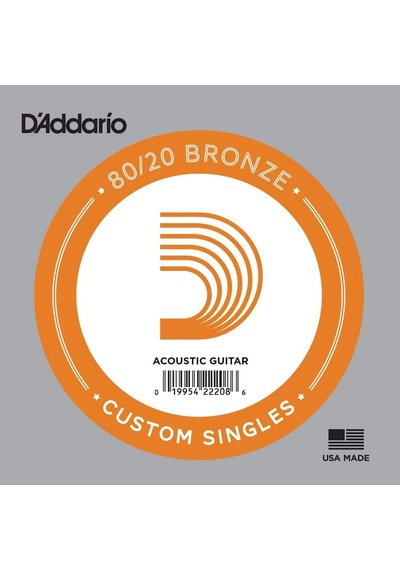 Daddario Bw023 Akustik Tek Tel, 80/20 Bronze Wound, 023, Sol Pa
