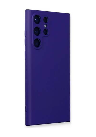 Samsung Uyumlu Galaxy S23 Ultra Kılıf Nano İçi Kadife Silikon - Mor 0.2M-Çok Renkli