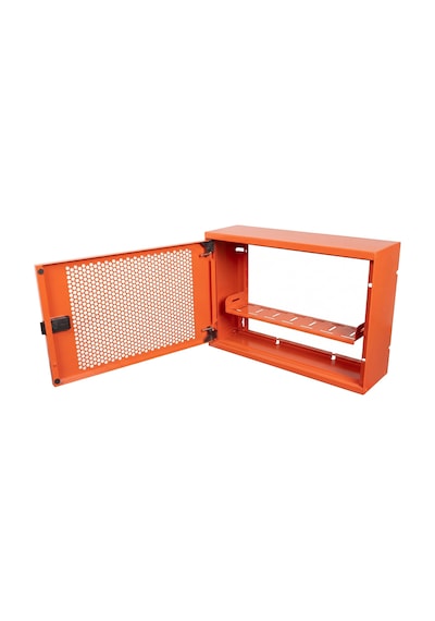 Alfafonet Wifi Box 400 Duvar Tipi Modem Ve Wifi Kutusu 400x120x280 Mm Turuncu Perfore Metal Kapak Montajlı