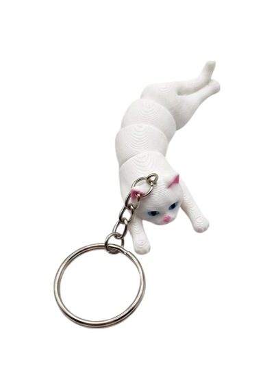 3d Baskı Hareketli Flexi Kedi Anahtarlık - Eklemli Stres Atıcı Çanta Ve Anahtar Aksesuarı