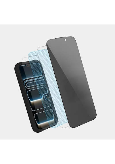 Apple Uyumlu iPhone 17 Youngkit 2.5d Parmak İzi Bırakmayan 0.33mm Privacy Temperli Cam Ekran Koruyucu Siyah